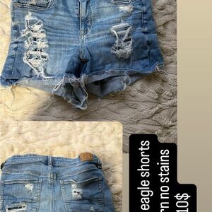 American Eagle Outfitters Distressed Blue Jean Shorts